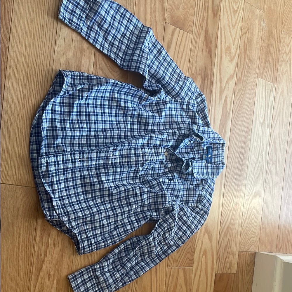Blue Plaid Kids Shirt